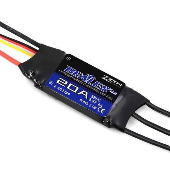 ESC ZTW Beatles G2 20A 4A/5.5V 2-4S para avión RC