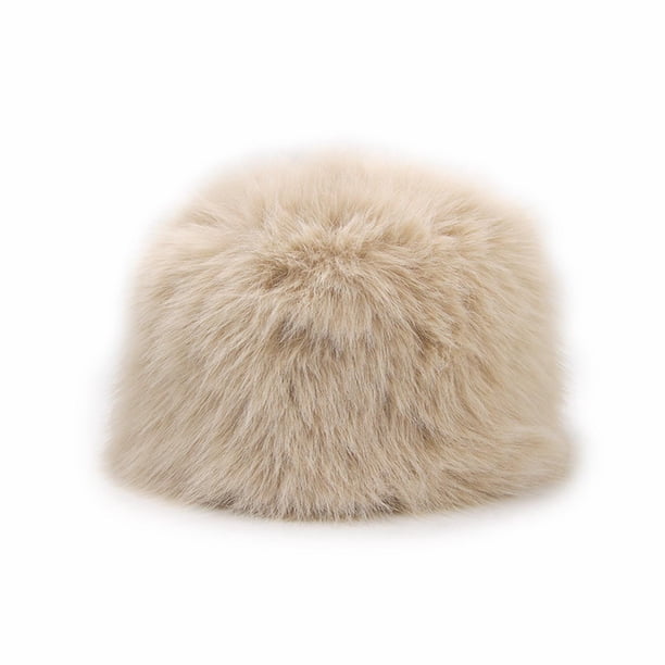 Gorro Ruso Peludo Para Invierno Cálido Elegante Unisex 57cm Beige Talla Única