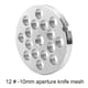 thumbnail image 3 of Accesorios para picadora de carne de 12 tipos, cuchillas de red, placa de orificio de acero inoxidable, máquina de llenado de salchichas comercial de escritorio, cuchilla de rejilla para carne con boc, 3 of 5
