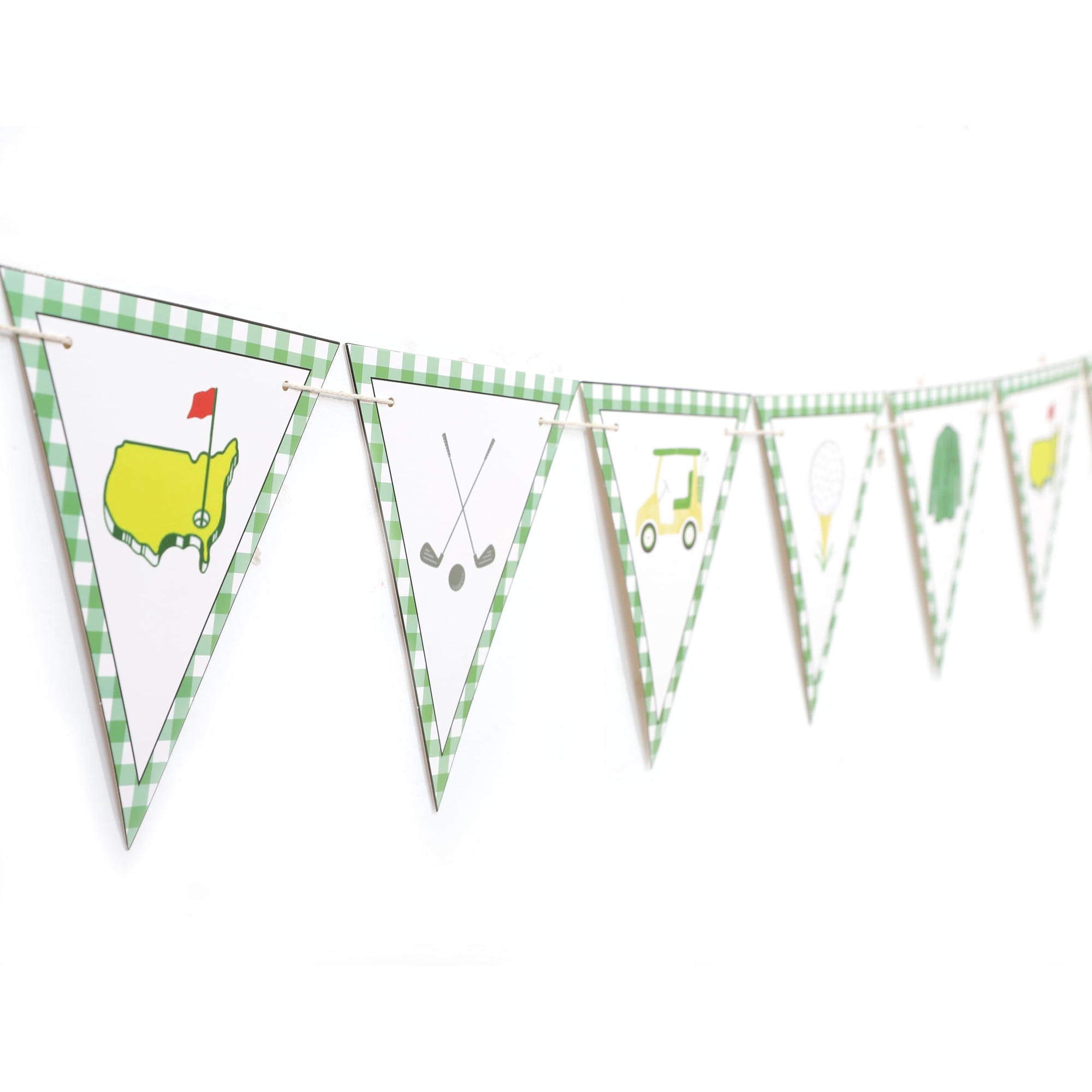Banner Decorativo Beaded Para Primer Cumpleaños Con Temática De Golf