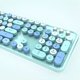thumbnail image 2 of Teclado + Mouse Inalámbrico Lapiz Labial Retro Mujer - Azul, 2 of 3