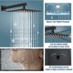 thumbnail image 3 of Juego de grifos de ducha Aolemi Rain Shower System, color negro mate, 3 of 9