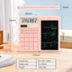 thumbnail image 4 of Calculadora de escritorio ROATEE con bloc de notas LCD borrable, color rosa, 4 of 6