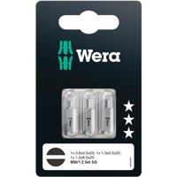Wera - Set 3 Puntas Planas 0.6 / 1.0 / 1.2 X 25 Mm