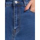 thumbnail image 5 of INSPIRE CHIC Falda de Mezclilla Ajustada de Mujer con Cola de Sirena, Cintura Alta, Volantes, Largo a la Rodilla, Talla S, Azul, 5 of 6