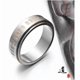 thumbnail image 1 of Anillo de Titanio Silver Giratorio Gold Yin Yang Antiestres, 1 of 3