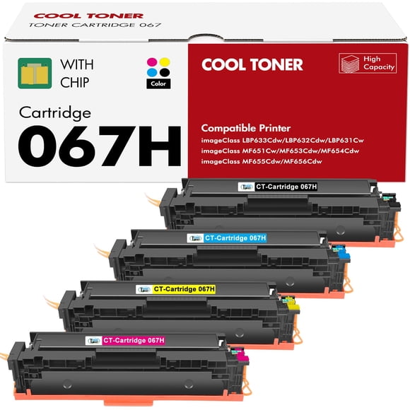 Set de cartuchos de tóner Cool Toner 067H 067 para impresora Canon