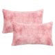 thumbnail image 1 of REGALWOVEN Paquete de 2 Fundas de Almohada de Felpa de Oso de Peluche Teñidas con Nudos Suaves Fundas de Almohada para Sofá Dormitorio Sala de Estar, Decoración Moderna para el Hogar Rosa 20" x 12", 1 of 7