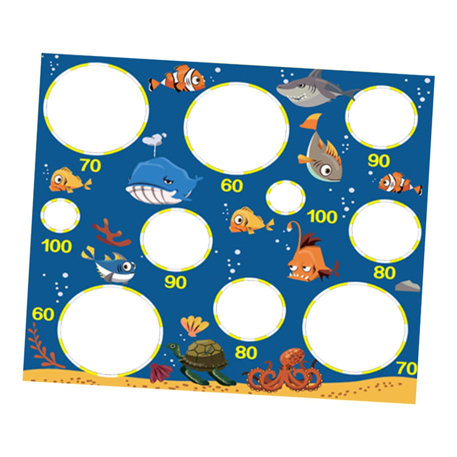 Magideal - Juegos De Lanzamiento Para Niños, Red De Coordinación Mano-ojo, Práctica De Softball, Bolsa De Arena, Red De Lanzamiento Para Juguetes Al Aire Libre, Animal Marino Azul