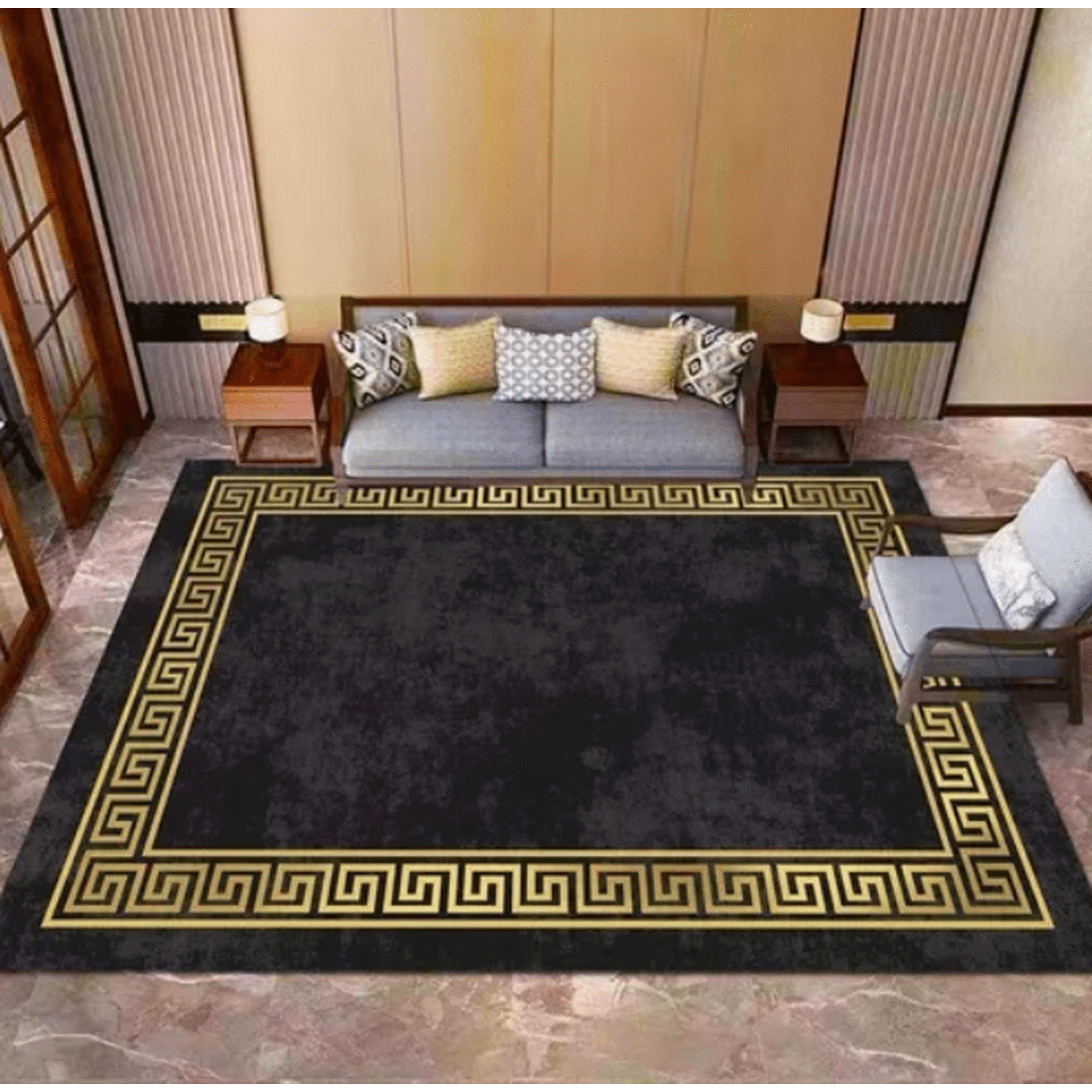 Tecnocasa - Alfombra Lisa Con Diseño En 3d 200x240cm