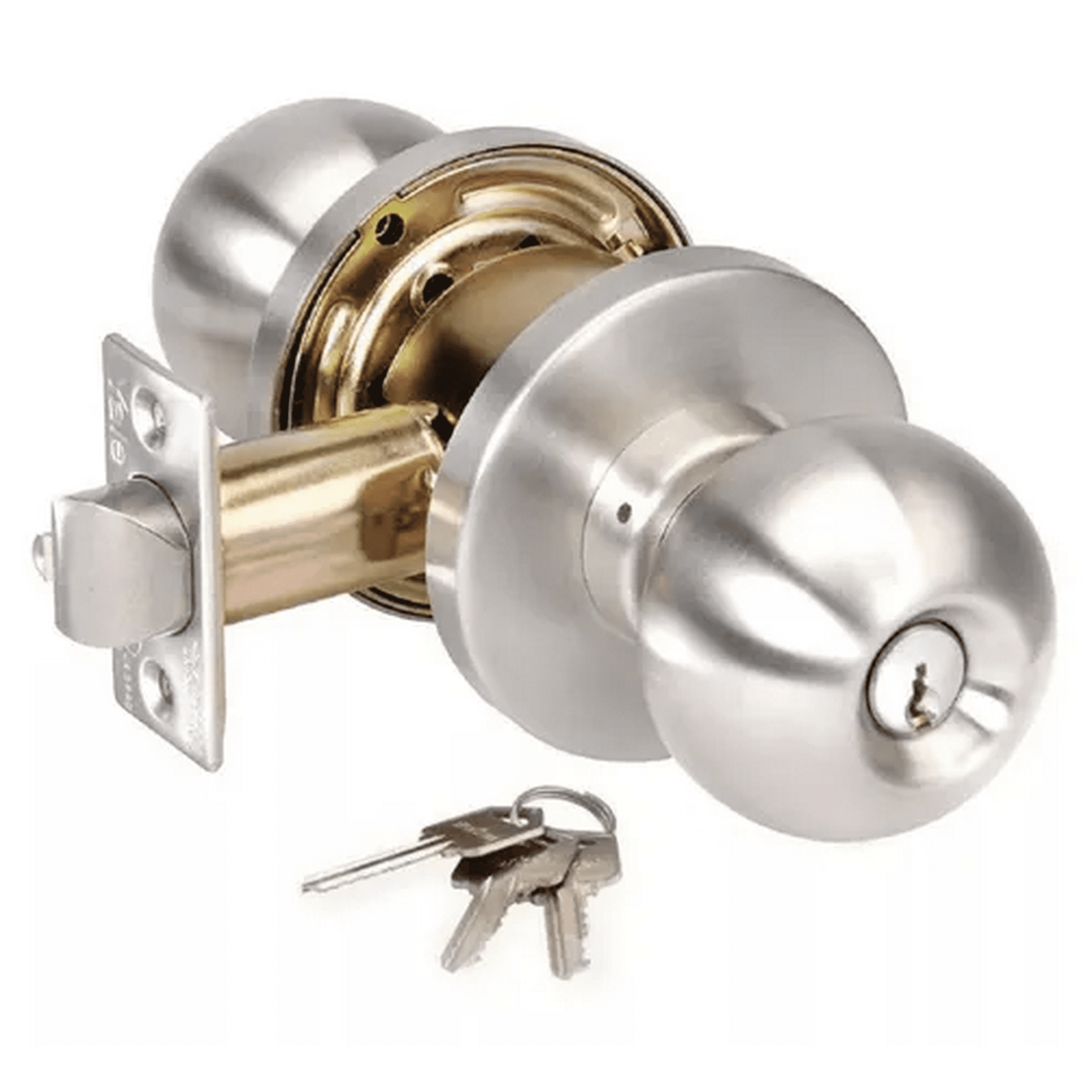 Genérico - Chapas Dormitorio Chapa Cerradura Para Dormitorio Con Llave Color Plateado