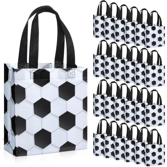 Huhumy 24 bolsas para regalos y recuerdos de fiesta con diseño de fútbol