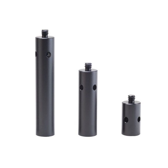 Varilla Nitze R15-1/4-KIT de aleación de aluminio de 15 mm (3 unidades), color negro