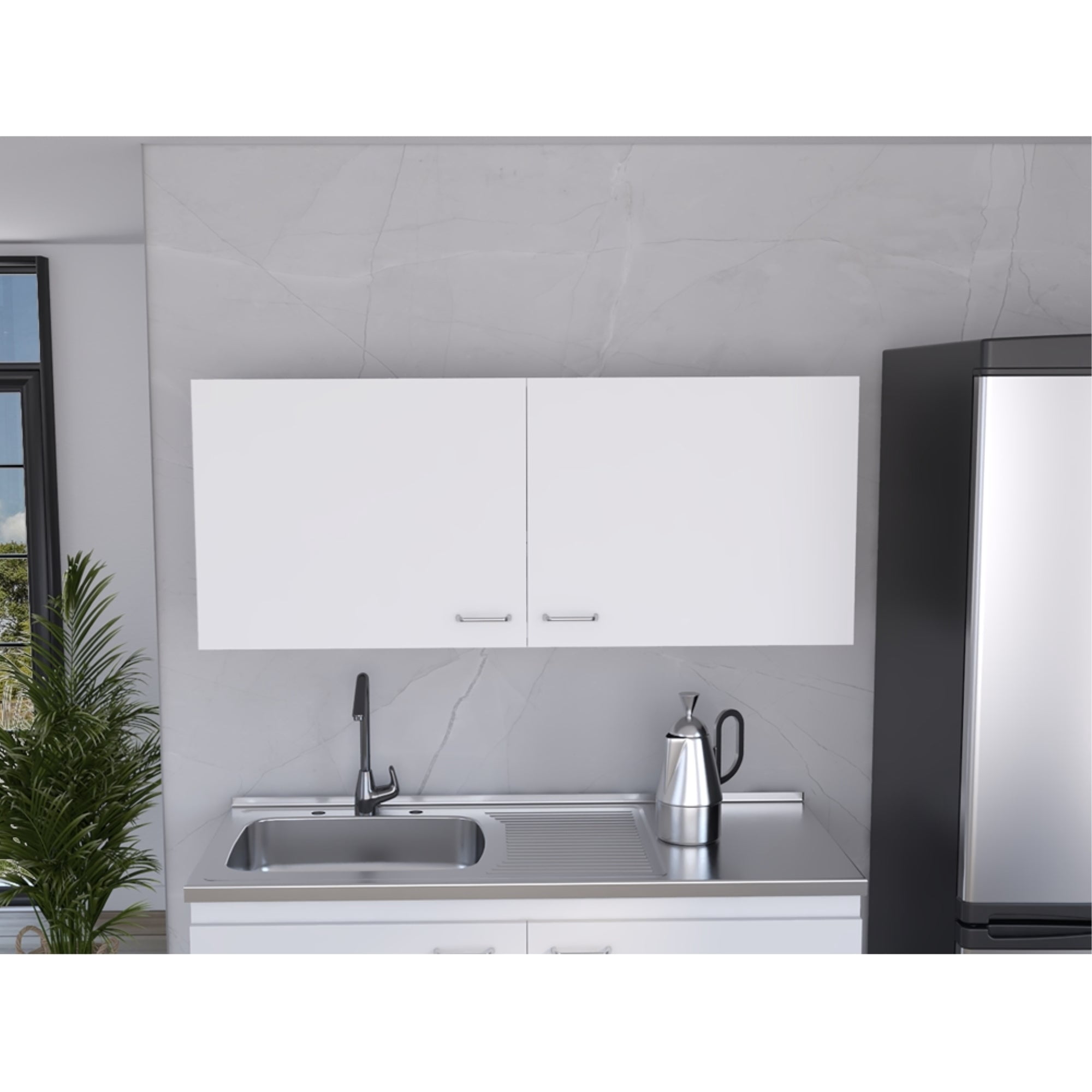 Tuhome - Mueble De Cocina Mural Napoles 120cm Blanco