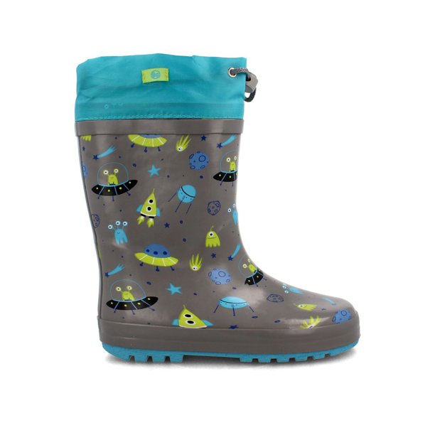 Bota De Agua Niños Bubblegummers Rainboot Lights Gris