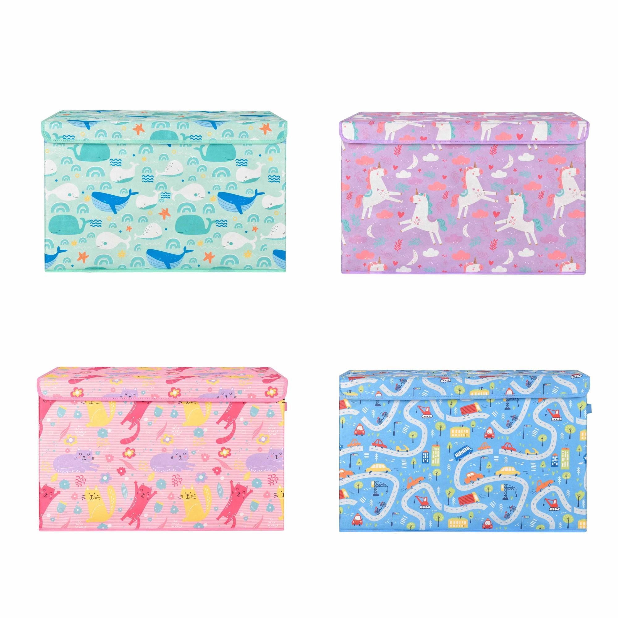 Mainstays - Caja Organizadora Niños Tejido Cartón, Color Surtido 1 Un