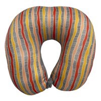 Homewell - Almohada Tela Para Viajes Rayas Colores 26X26Cm