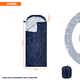 thumbnail image 5 of Saco De Dormir Con Gorro Camping Térmico 950g Trekking Viaje, 5 of 5