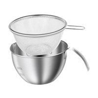 Bothyi - Cesta Escurridora Con Cuenco, Colador De Malla Fina, Escurridor Para Arroz, Verduras De Cocina
