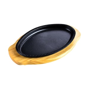 Magideal - Plancha Para Freír Carne, Plato Para Freír Teppanyaki, Sartén Para Verduras, Sartén, Plato Caliente, Juego De Platos Para Carne Chisporroteante Para C Pequeño