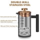 thumbnail image 2 of Prensa Francesa Para Café Negra Mini De 350 Ml De Acero Inoxidable, 2 of 7