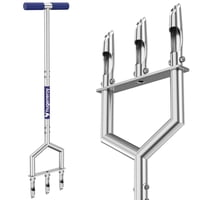 Herramienta Manual Hugeneroy De Aireación De Césped Con 3 Púas De Acero