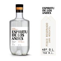 Pisco Reservado 40° Botella 750 Ml Espíritu De Los Andes