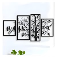 Genérico - Cuadro Árbol Otoño Invierno En Mdf