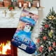 thumbnail image 1 of Ron da Error Tema: Calcetines de Navidad, fino lino blanco para colgar en escaleras y chimenea, decoración navideña para el hogar, regalo de Navidad. 45cm × 32cm, 1 of 5