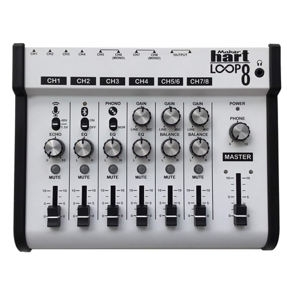 Mezclador de Audio Maker Hart Loop 8 Bluetooth/Phono EQ
