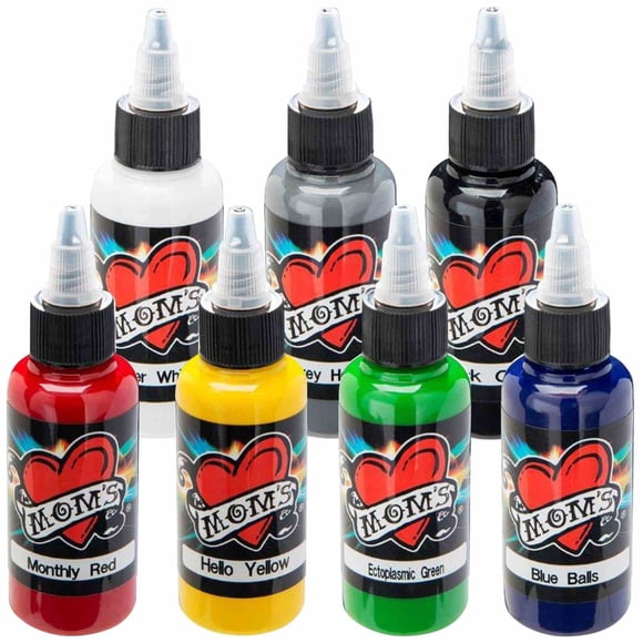 Set de 7 colores de tinta líquida MOM'S 30 ml