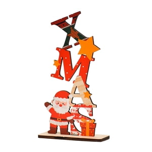 Magideal - Decoración De Mesa Navideña, Centro De Mesa De Navidad, Juguetes Decorativos De Bricolaje, Letrero De Letras De Madera Para Vacaciones, Decoración,