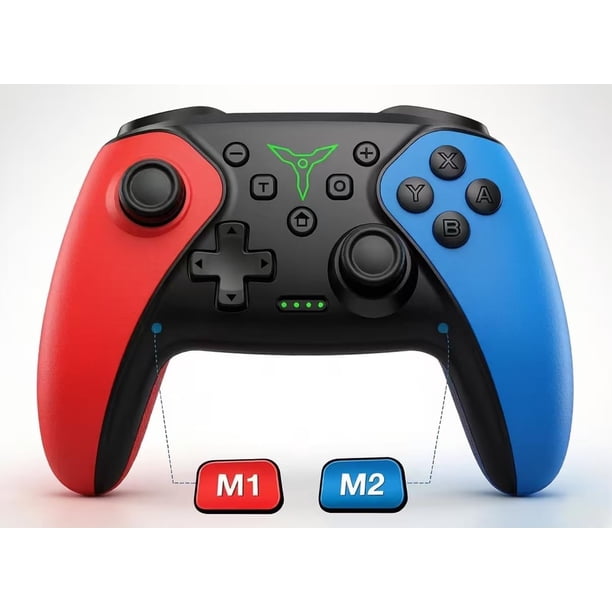 Control inalámbrico AIfasterfly para Nintendo Switch/Lite/OLED, mando Bluetooth con 2 botones traseros programables, sensación táctil tipo ratón, activación al encender, turbo y batería de 14 h