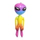 thumbnail image 1 of Juguetes Inflables Extraterrestres Decorativos Inflan Globos Para Césped Vacaciones Navidad Colorido 90cm, 1 of 5
