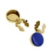 thumbnail image 3 of 2 Piezas Hombres Gemelos Traje Decoraciones Formal Evento Botón Cubre Hombres Regalo Azul, 3 of 3