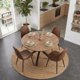 thumbnail image 3 of Comedor Mesa Redonda Equiz 100cm Madera | Base X Negro + 4 Sillas Isidora, 3 of 7