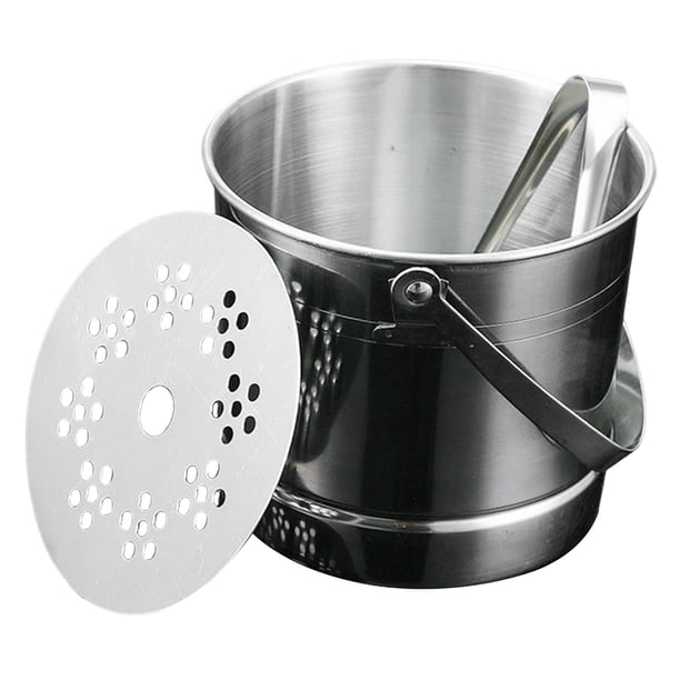Cubo De Hielo Portátil De Acero Inoxidable De 1 L Con Clip Para Hielo Para Picnics En El Hogar