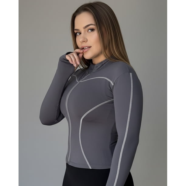 Chaqueta Deportiva Mujer Corte Ajustado Fitness Gym Estiliza