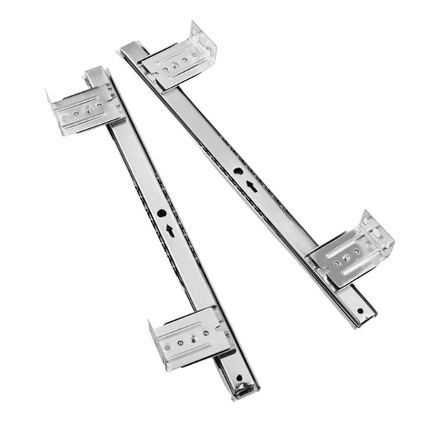 Bandejas deslizantes para teclado de 14 pulgadas, herrajes para muebles de gabinete, construcción de acero, altura ajustable, guías con cojinetes de b 27 mm Plata 5 Alturas