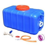 Ioensy - Tanque De Agua Reutilizable, Cubo De Almacenamiento Horizontal Para Camping, Jardín, Coche, Azul, 47,5 Kg