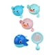 thumbnail image 2 of 5 piezas Juegos de baños para bebés Juegos de agua de dibujos portátiles con pequeña red de pesca forma animal para niñas para niños regalo para niños, 2 of 5