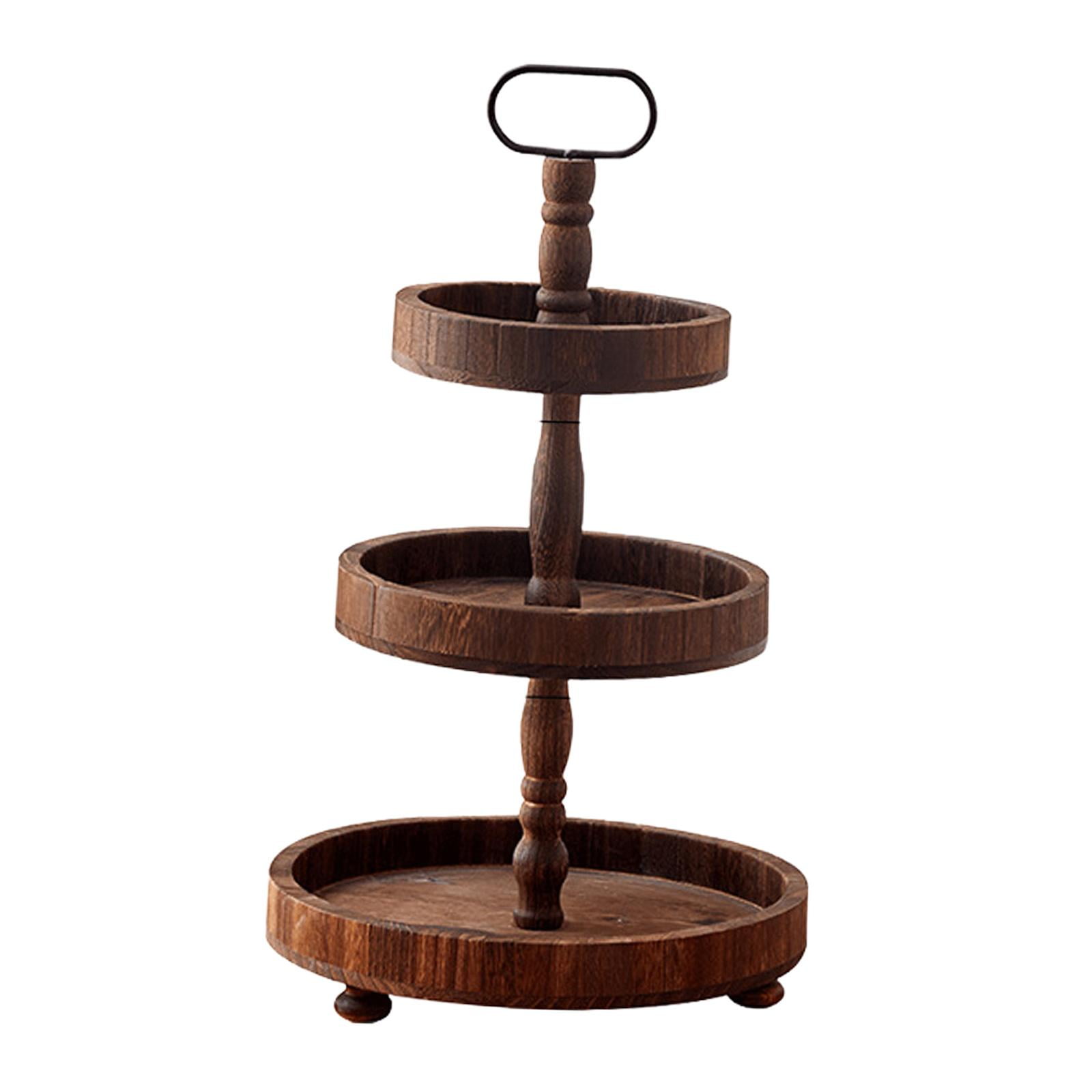 Bothyi - Soporte De Madera Para Pasteles, Torres Redondas Para Pasteles, Para Galletas De Postre De Boda