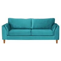 Latam Home - Sofa Milan 3C Con Resortes Pocket Tela Velvet Turquesa