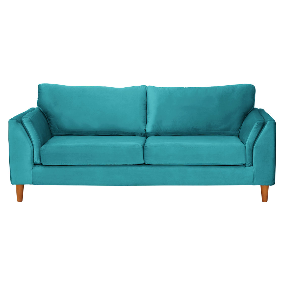 Latam Home - Sofa Milan 3C Con Resortes Pocket Tela Velvet Turquesa