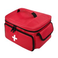 Ioensy - Organizador De Kits De Emergencia Bolsa De Almacenamiento Médico Portátil Para Viajes De Oficina Rojo