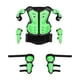 thumbnail image 3 of Armadura De Motocicleta Para Niños Con Rodillera, Codo, Brazo, Almohadilla De Protección Para Hombros Para Esquiar, Verde, 3 of 5