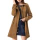 thumbnail image 1 of INSPIRE CHIC Gabardina de Ante Sintético con Solapa de Muesca y Doble Botonadura para Mujer L Marrón, 1 of 8