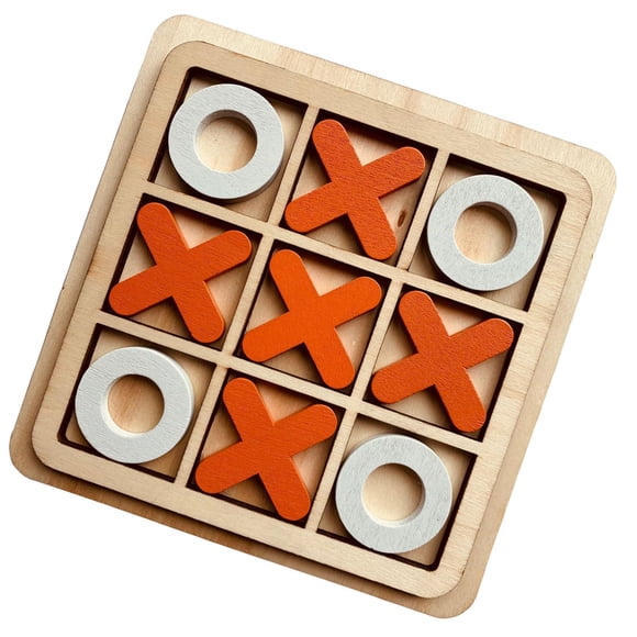 Tablero De Madera Clásico Tic TAC Toe Juego Divertido Juego De Mesa Para Niños Adultos