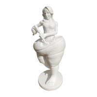 Magideal - Adelgazante Creativa Estatua Escultura Modelo Estatuilla Yoga Decoración Mujer Estatua Artes Belleza Resina Para Gimnasio Hogar Dormitorio