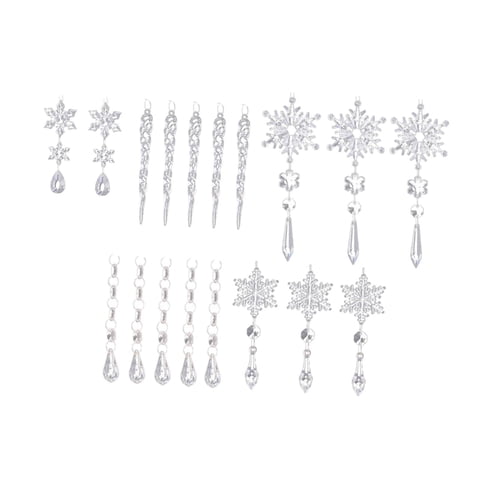 Bothyi - 18 Piezas De Copos De Nieve Para Árbol De Navidad, Adornos Colgantes De Navidad